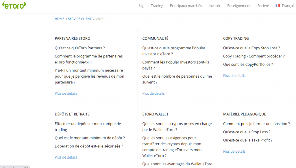 eToro - Support client