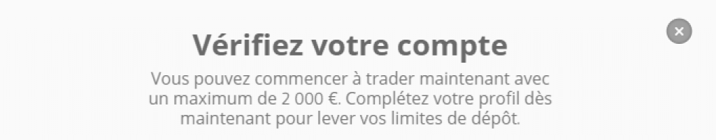eToro - verifier compte
