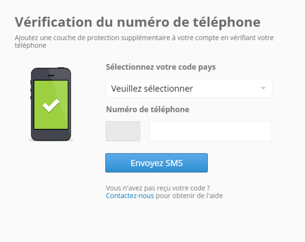 eToro - verifier numéro de téléphone