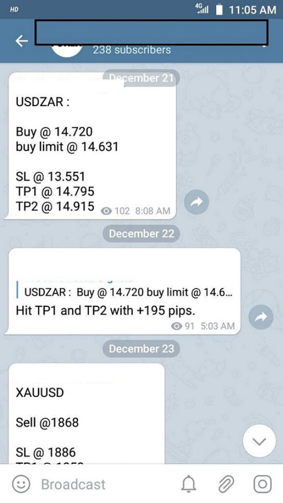 Signaux Telegram