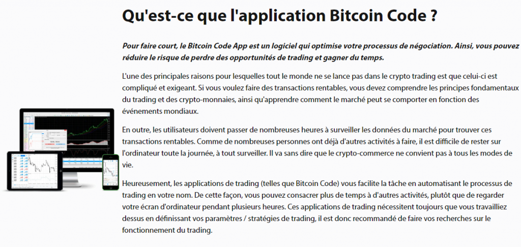 Bitcoin Code - Qu'est-ce que l'application